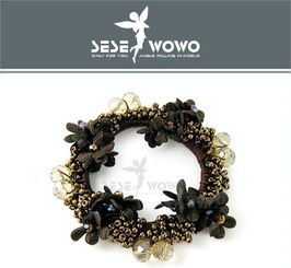 飄香薔薇水晶發圈頭花TSZ批發促銷指南 廠家直供，價格實惠，美發飾品市場銷售全解析